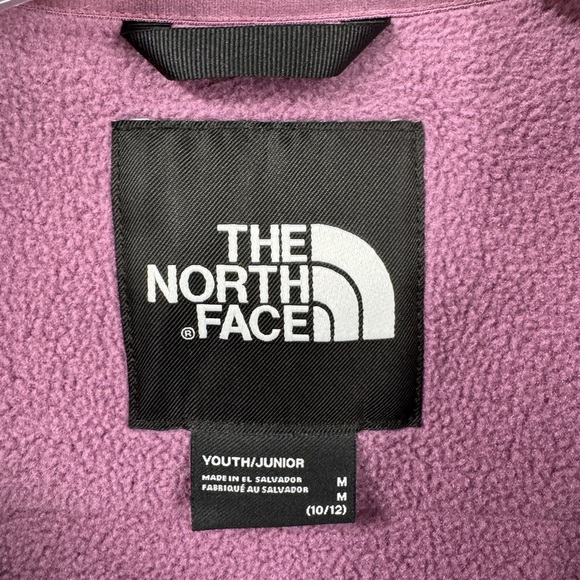 North Face Retro Denali Fleece Jacket Youth Medium 10-12 Purple Zipped Pockets - Picture 6 of 12